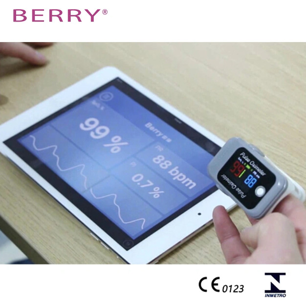 Pulsoksymetr napalcowy Berry BM1000C - połączenie z aplikacją na android i ios